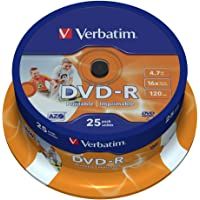 Los mejores  - Verbatim 43538 - Pack de 25 DVD-R Imprimable